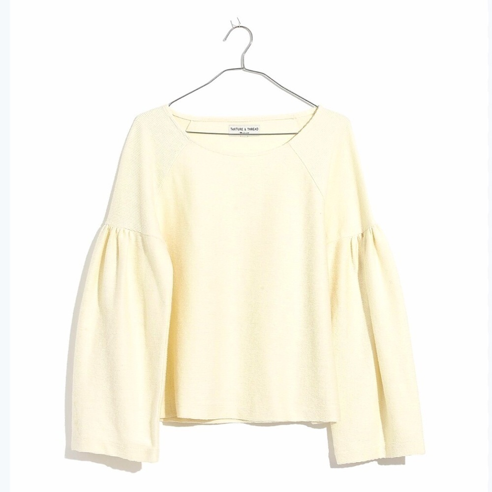 Madewell Texture & Thread Shires Sleeve Cotton Top XXS